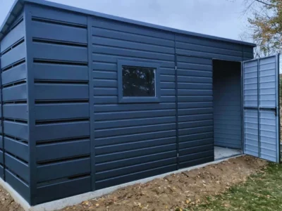 Domek ogrodowy z oknem — grafit – zdjęcie 2 | EXTRASTAL realizacja
